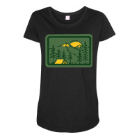 Camping Maternity Scoop Neck T-shirt | Artistshot