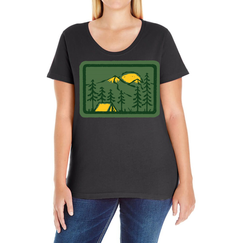 Camping Ladies Curvy T-Shirt by Quilimo | Artistshot