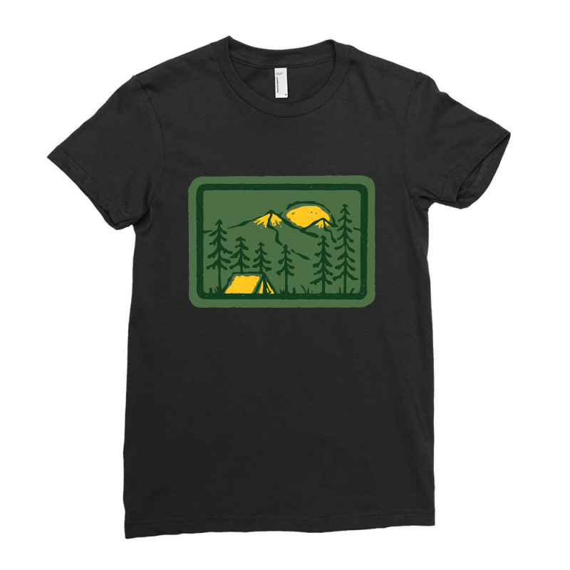 Camping Ladies Fitted T-Shirt by Quilimo | Artistshot