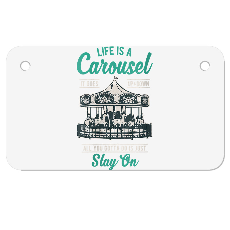 Womens Vintage Merry Go Round Life Is A Carousel Ride Nanny Gift V Nec Motorcycle License Plate | Artistshot