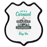 Womens Vintage Merry Go Round Life Is A Carousel Ride Nanny Gift V Nec Shield Patch | Artistshot