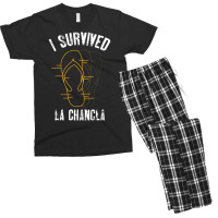 I Survived La Chancla Slippers Mexican Culture Men's T-shirt Pajama Set | Artistshot