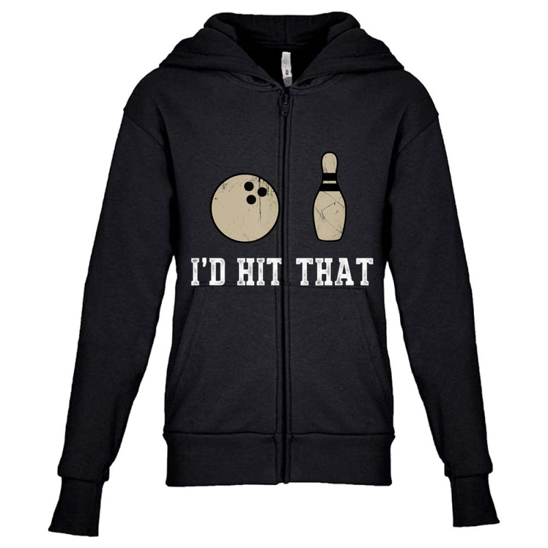 Bowling Gif Id Hit That Quote Men Women Youth Zipper Hoodie by thanhtran | Artistshot