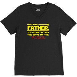 every great father force V-Neck Tee | Artistshot