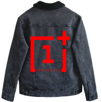 Oneplus Never Settle Unisex Sherpa-lined Denim Jacket | Artistshot