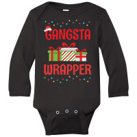 Christmas Gangsta Wrapper Long Sleeve Baby Bodysuit | Artistshot