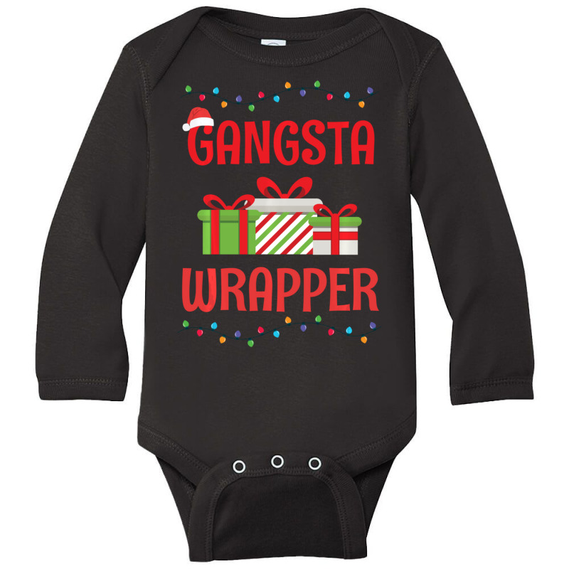 Christmas Gangsta Wrapper Long Sleeve Baby Bodysuit | Artistshot