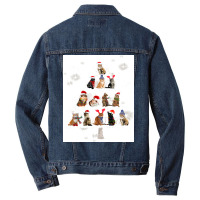 Cat Christmas Lovely Cats Christmas Tree Costume Men Denim Jacket | Artistshot