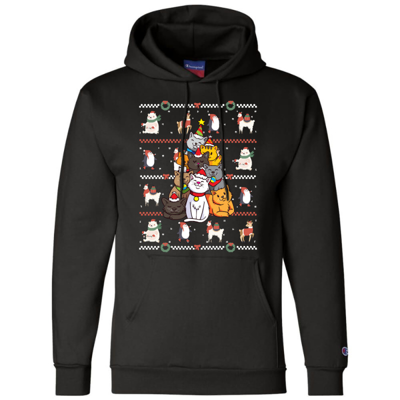 Cat Tree Cat   Cat Tree Christmas Champion Hoodie | Artistshot