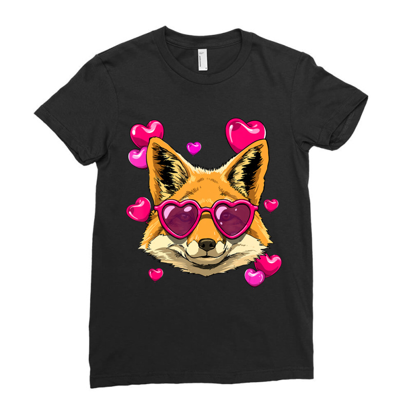 Limited Edition Valentines Day Fox Fox Lover Ladies Fitted T-Shirt by Karyn Love | Artistshot