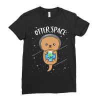 Otter Space T  Shirt Otter Space Cute Funny Sea Otter Astronaut Milky Ladies Fitted T-shirt | Artistshot