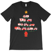 Firefighter Christmas Gifts T  Shirt Firefighter Christmas Tree Fire D T-shirt | Artistshot