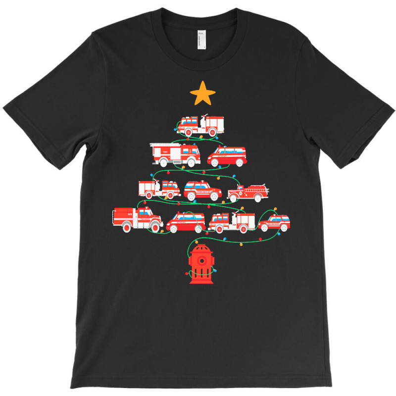 Firefighter Christmas Gifts T  Shirt Firefighter Christmas Tree Fire D T-Shirt by bryana12462 | Artistshot