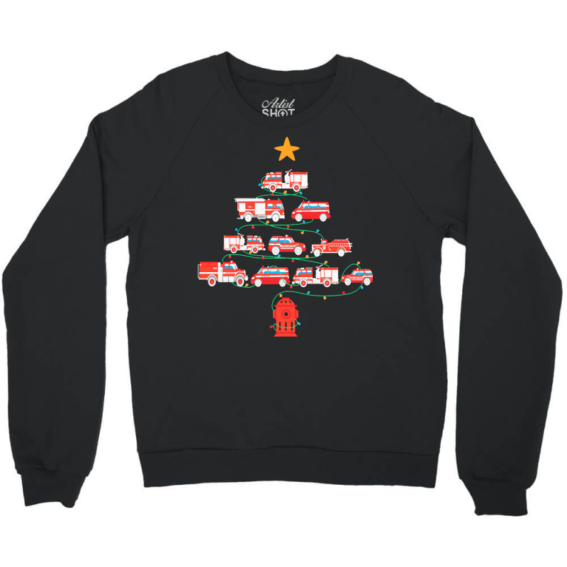 Firefighter Christmas Gifts T  Shirt Firefighter Christmas Tree Fire D Crewneck Sweatshirt by bryana12462 | Artistshot