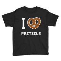 I Love Pretzels Food Quote For Pretzel Day Youth Tee | Artistshot