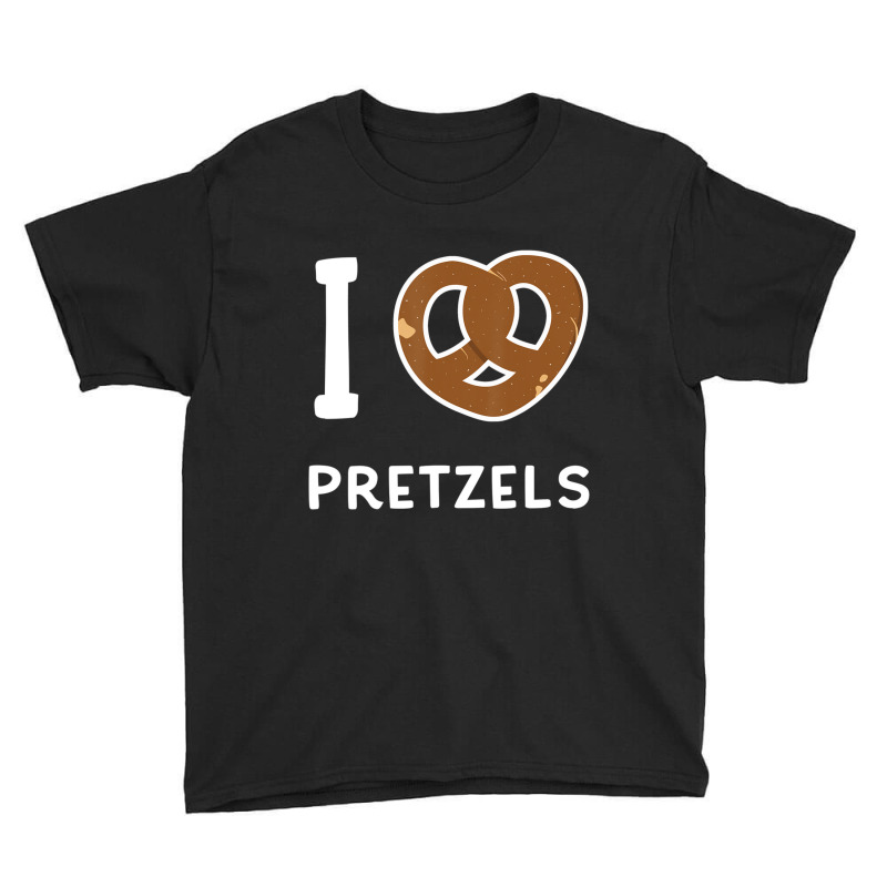 I Love Pretzels Food Quote For Pretzel Day Youth Tee by namnguyen | Artistshot