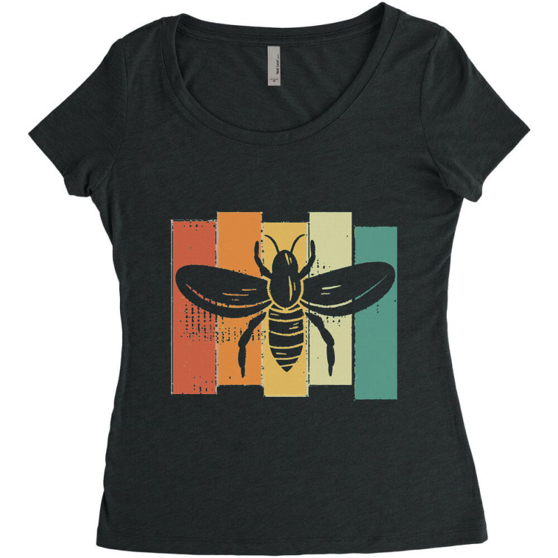 Bee T Shirt Vintage Bee A Women's Triblend Scoop T-shirt | Artistshot