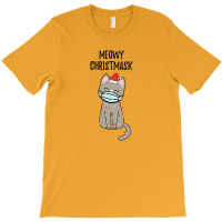 Meowy Christmask Cute Christmas Ca T-shirt | Artistshot