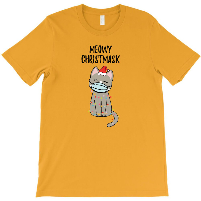 Meowy Christmask Cute Christmas Ca T-shirt | Artistshot