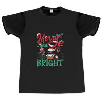 Merry And Bright Black Cat Christmas Merry And Bright Black Cat Christ Graphic T-shirt | Artistshot