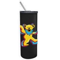 Dancing Grateful Bears Skinny Tumbler | Artistshot