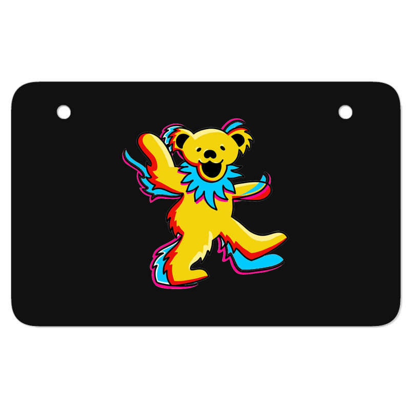 Dancing Grateful Bears Atv License Plate | Artistshot