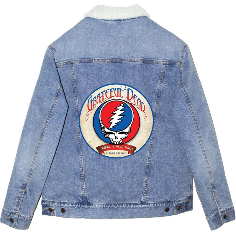 Steal Grateful Your Face Unisex Sherpa-lined Denim Jacket | Artistshot