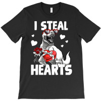 Limited Edition Valentines Day Trex Lover I Steal Hearts For Boys For T-shirt | Artistshot