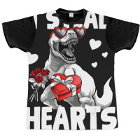 Limited Edition Valentines Day Trex Lover I Steal Hearts For Boys For Graphic T-shirt | Artistshot