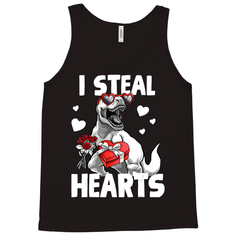 Limited Edition Valentines Day Trex Lover I Steal Hearts For Boys For Tank Top | Artistshot