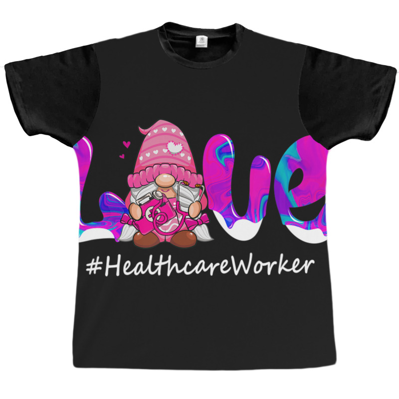 Trending Valentines Day Gnome Love Healthcare Worker Nurse Graphic T-shirt | Artistshot