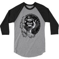 Yule Cat Jolakotturinn Icelandic Christmas Cat 3/4 Sleeve Shirt | Artistshot