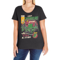 Japan Kawaii Retro Vintage Cathulhu Monster Ladies Curvy T-shirt | Artistshot