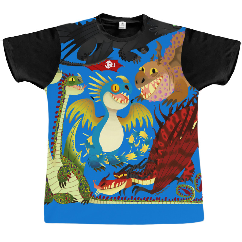 Httyd Toothless And The Dragon Gang Aesthetic Graphic T-shirt | Artistshot