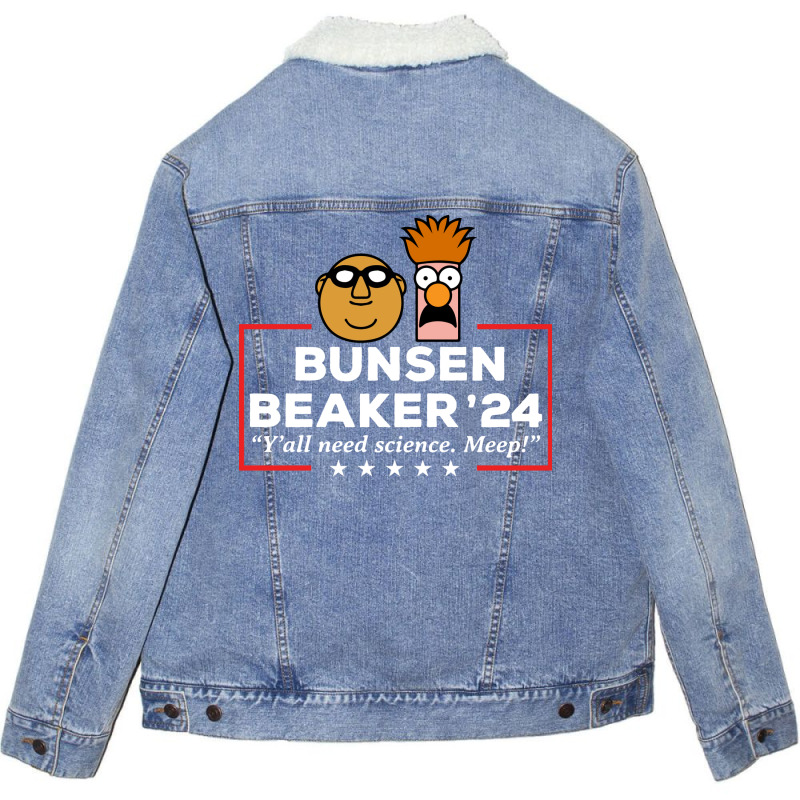 Bunsen And Beaker 2024 Yall Need Science Meep Unisex Sherpa-Lined Denim Jacket by lorinealazem3 | Artistshot