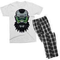 War God Celt King Viking Head Warrior Green Men's T-shirt Pajama Set | Artistshot