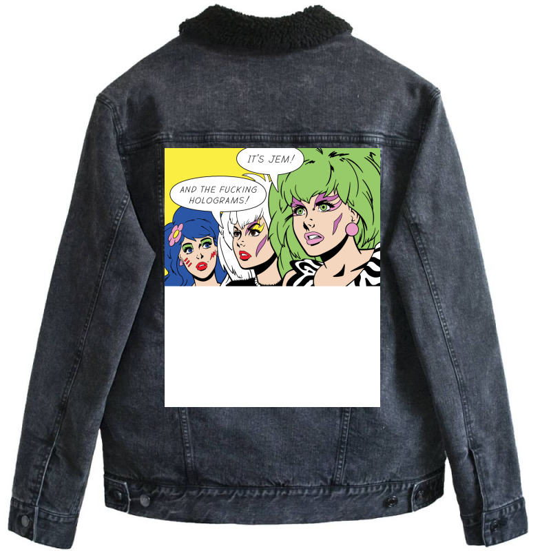 Pop Our Songs Are Better Bad Language Unisex Sherpa-Lined Denim Jacket by riyaznaoakin | Artistshot