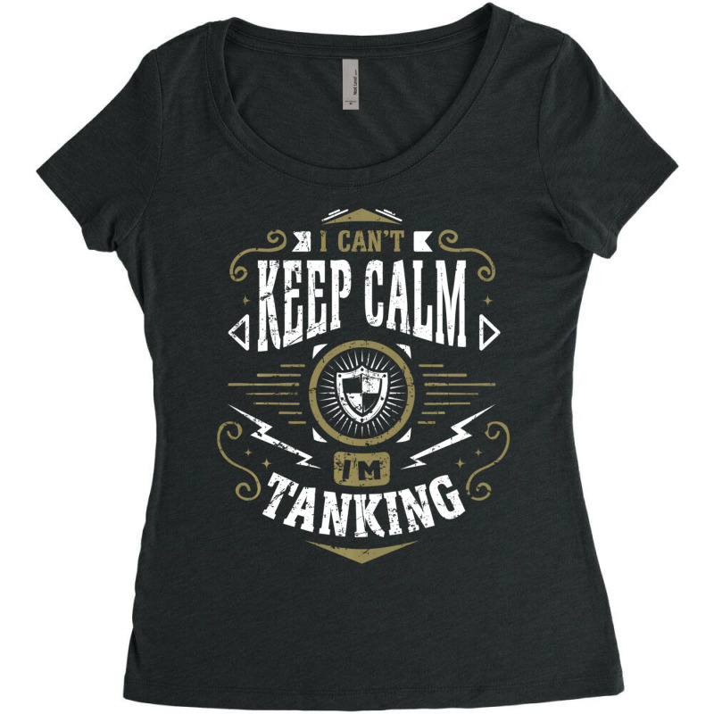 Limited Edition Wow I Can't Keep Calm I'm Ing Gaming Women's Triblend Scoop T-shirt by Hugo Flowers | Artistshot