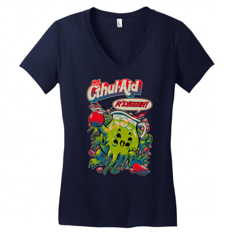 Hey Cthul Aid! Women's V-Neck T-Shirt by mantzboualmn | Artistshot