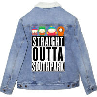 Straight Outta South Park Trending Unisex Sherpa-lined Denim Jacket | Artistshot