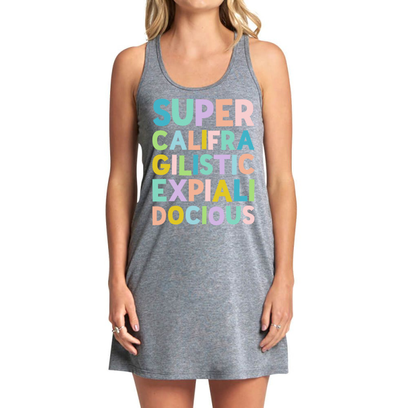 Supercalifragilisticexpialidocious   Colorful Stack Tank Dress by amdremahoudy | Artistshot