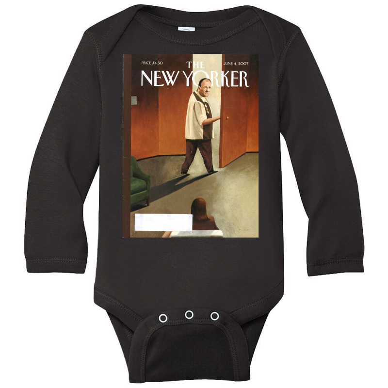 Limited Edition Tony Soprano New Yorker Cover Long Sleeve Baby Bodysuit by Estrada Link | Artistshot