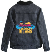 Limited Edition Beachaholic - My Addiction To Vancouver Island In Cana Unisex Sherpa-lined Denim Jacket | Artistshot