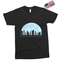 Piano Keys As A City Landscape In The Moonlight Exclusive T-shirt | Artistshot