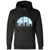 Piano Keys As A City Landscape In The Moonlight Champion Hoodie | Artistshot