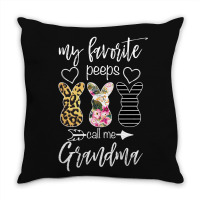 My Favorite Peeps Call Me Grandma For Dark Throw Pillow | Artistshot