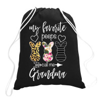 My Favorite Peeps Call Me Grandma For Dark Drawstring Bags | Artistshot