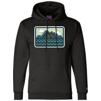 Camp Mountain Beach View Champion Hoodie | Artistshot