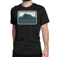 Camp Mountain Beach View Classic T-shirt | Artistshot