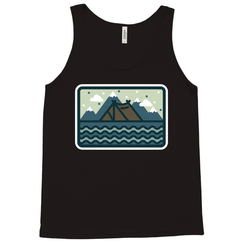 Camp Mountain Beach View Tank Top by Quilimo | Artistshot